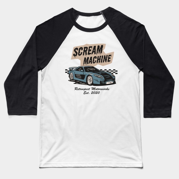 Scream Machine Baseball T-Shirt by RM APPAREL Co